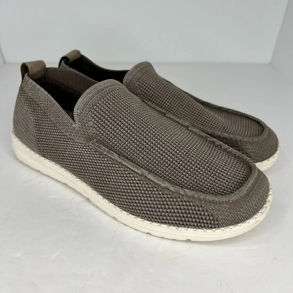 Itazero Mens A21M04 Khaki Arch Support Insoles Casual Slip On Size 9.5 Loafers